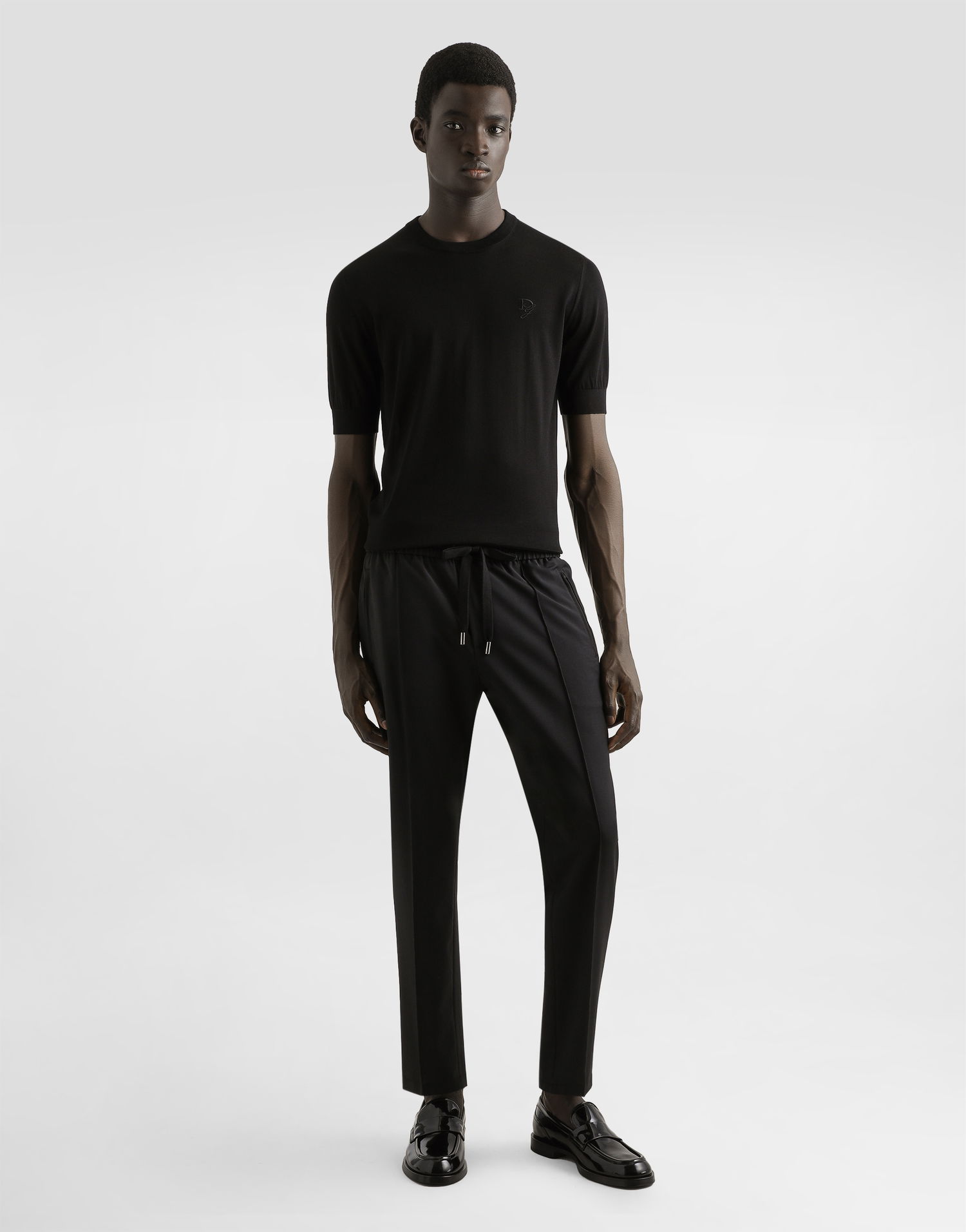 Sweater Dolce & Gabbana Dolce & Gabbana Silk Round-Neck Sweater with DG Embroidery Sort | GXX03ZJBSK3N0000, 1