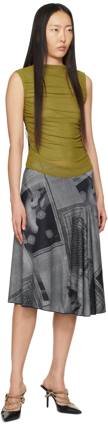 Tanktop Miaou Miaou Cam Ruched Tank Top Grøn | 7093PM2CED, 3