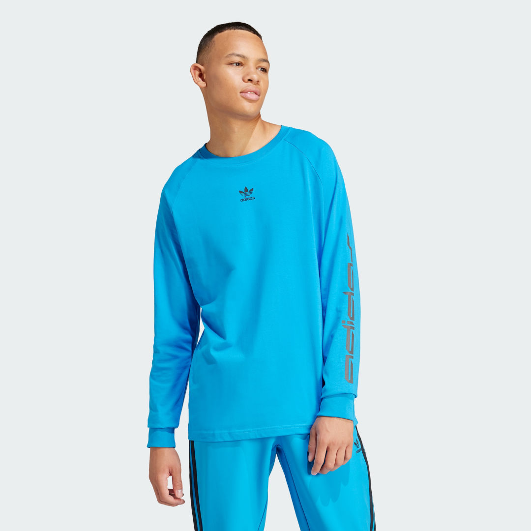 Sweatshirt adidas Performance Graphic Long Sleeve T-Shirt Blå | IS2805, 0