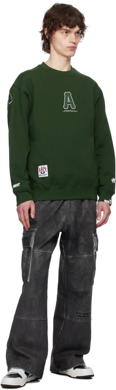 Sweatshirt AAPE by A Bathing Ape AAPE by A Bathing Ape Injection Crewneck Sweatshirt Grøn | AAPSWMC336XXNGRD, 3