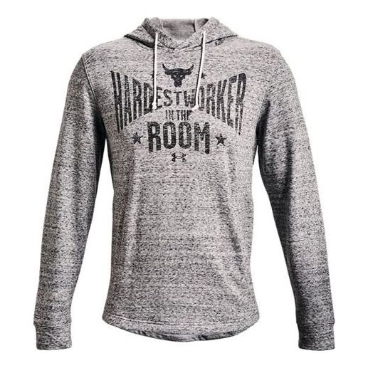 Sweatshirt Under Armour Project Rock Men's Graphic Terry Hoodie Grå | 1370458-112