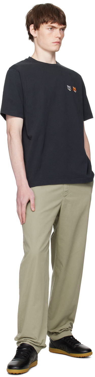 T-shirt MAISON KITSUNÉ Maison Kitsuné Double Fox Head Comfort T-Shirt Sort | OM011CFKJ0118, 3