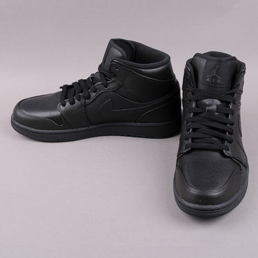 Sneakers og sko Jordan Air Jordan 1 Mid 2013 ''Triple Black'' Sort | 554724-010, 2