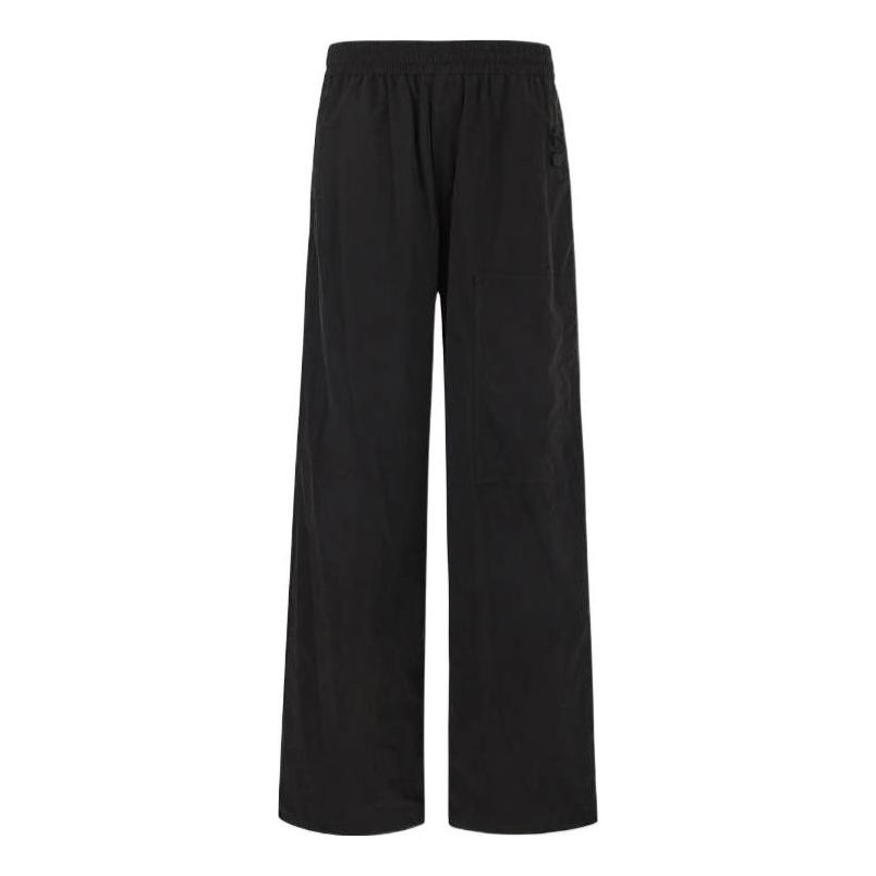 Joggingbukser Off-White Solid Color Elastic Waistband Straight-Leg Casual Pants Sort | OMCA238F22FAB0021000