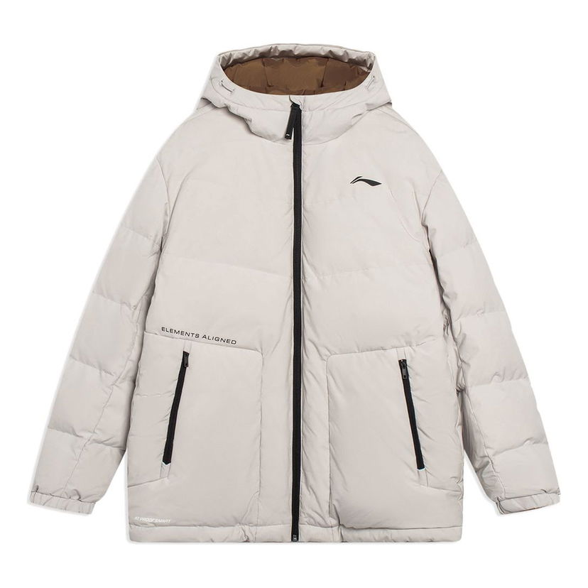 Puffer jakke Li-Ning Lifestyle Puffer Jacket Beige | AYMS013-3