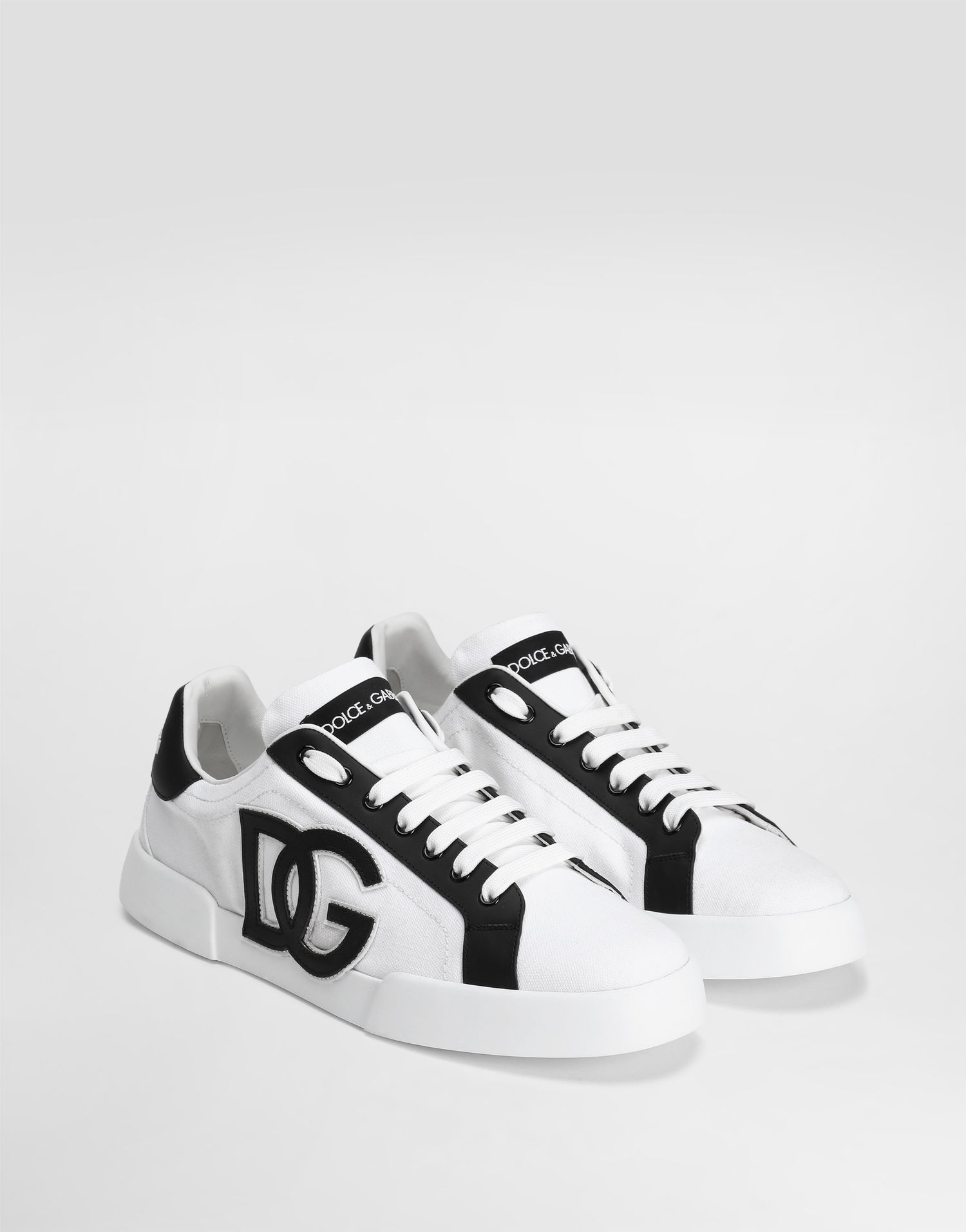 Sneakers og sko Dolce & Gabbana Portofino Light Strobel Canvas and Calfskin Hvid | CS2343AE6298T908, 1