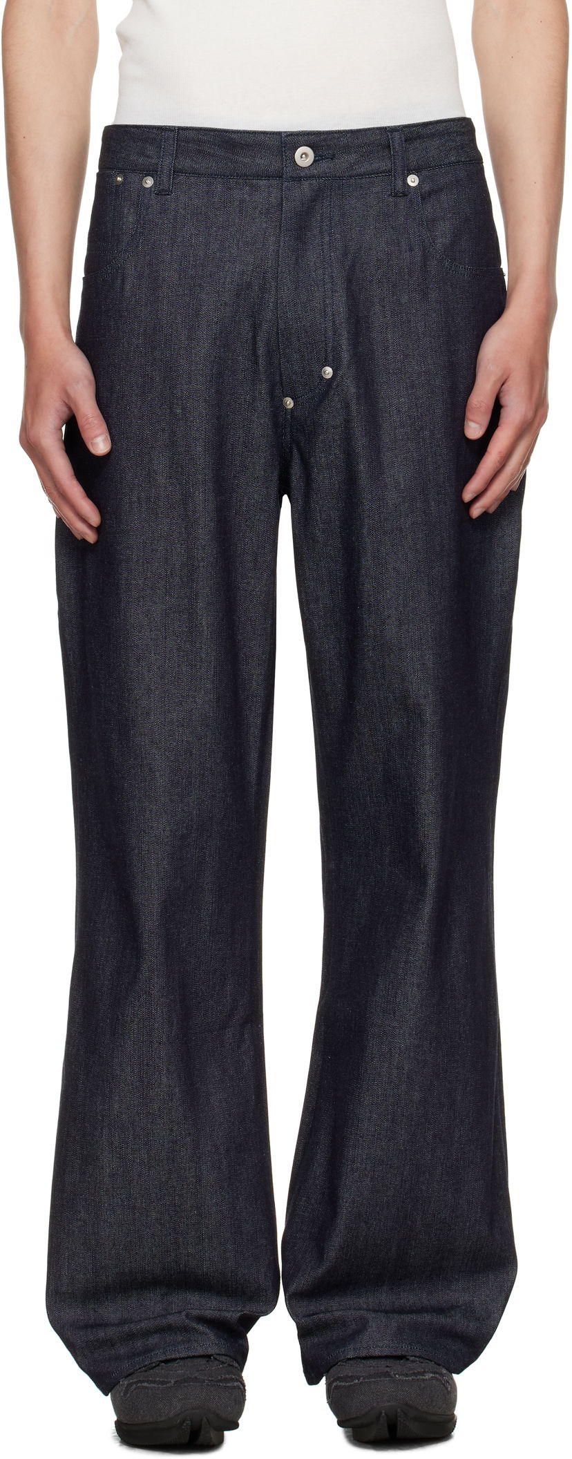 Jeans sage NATION SAGE NATION Straight Rivet Jeans Blå | S133 STRAIGHT RIVET TROUSER DENI