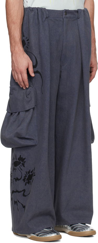Cargo bukser Collina Strada Collina Strada Pleated Denim Cargo Pants Grå | XX6038, 4