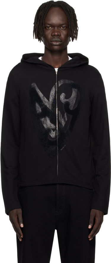 Sweatshirt Acne Studios Acne Studios Heart Logo Zip Hoodie Sort | CI0201-, 0