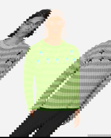 Sweater CORMIO Damagoj Linen Sweater Grøn | CORDAMAGOJ STRIPEDGREEN, 0