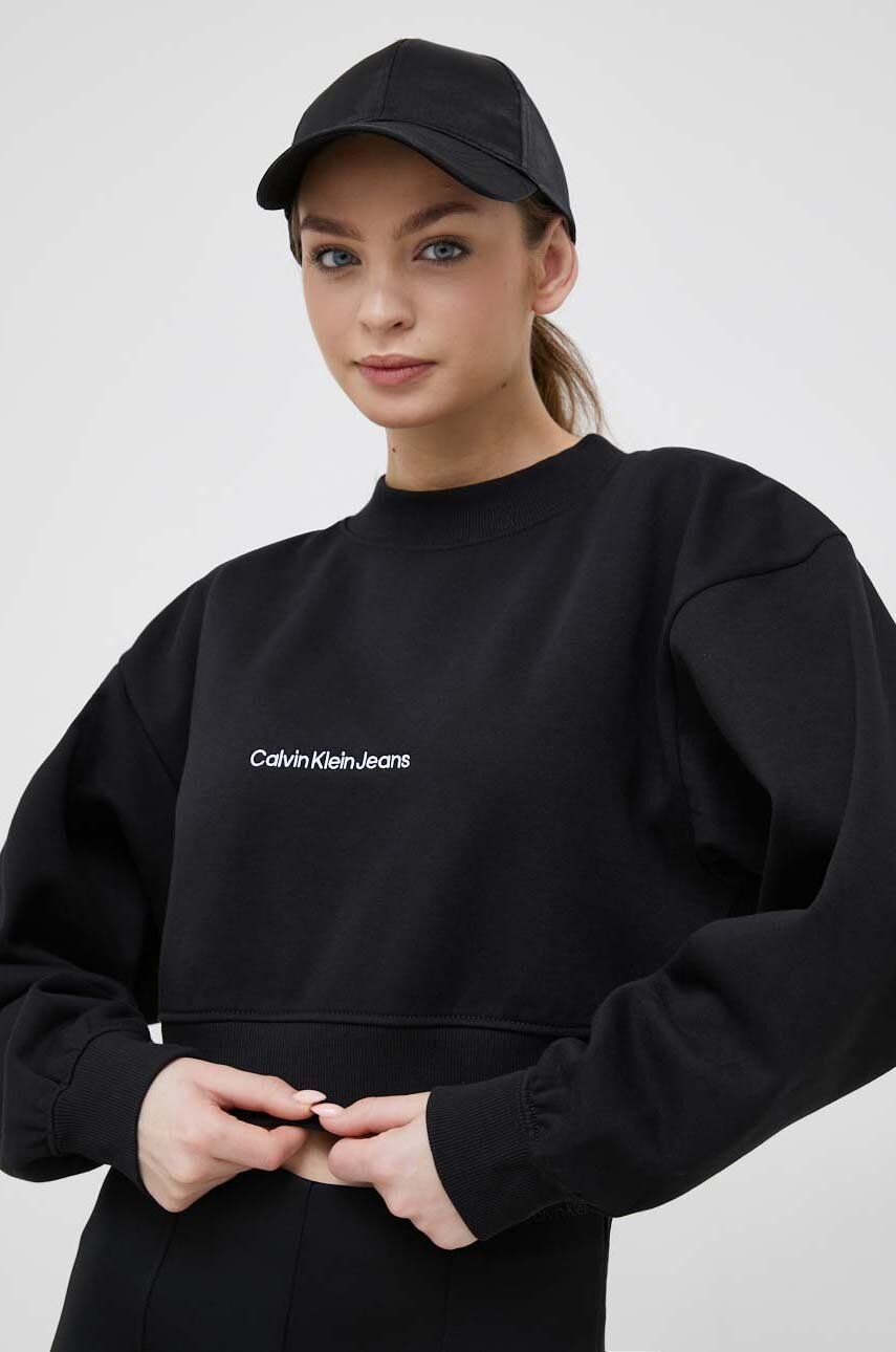 Sweatshirt CALVIN KLEIN Embroided Logo Sweatshirt Sort | J20J220689.PPYX, 0