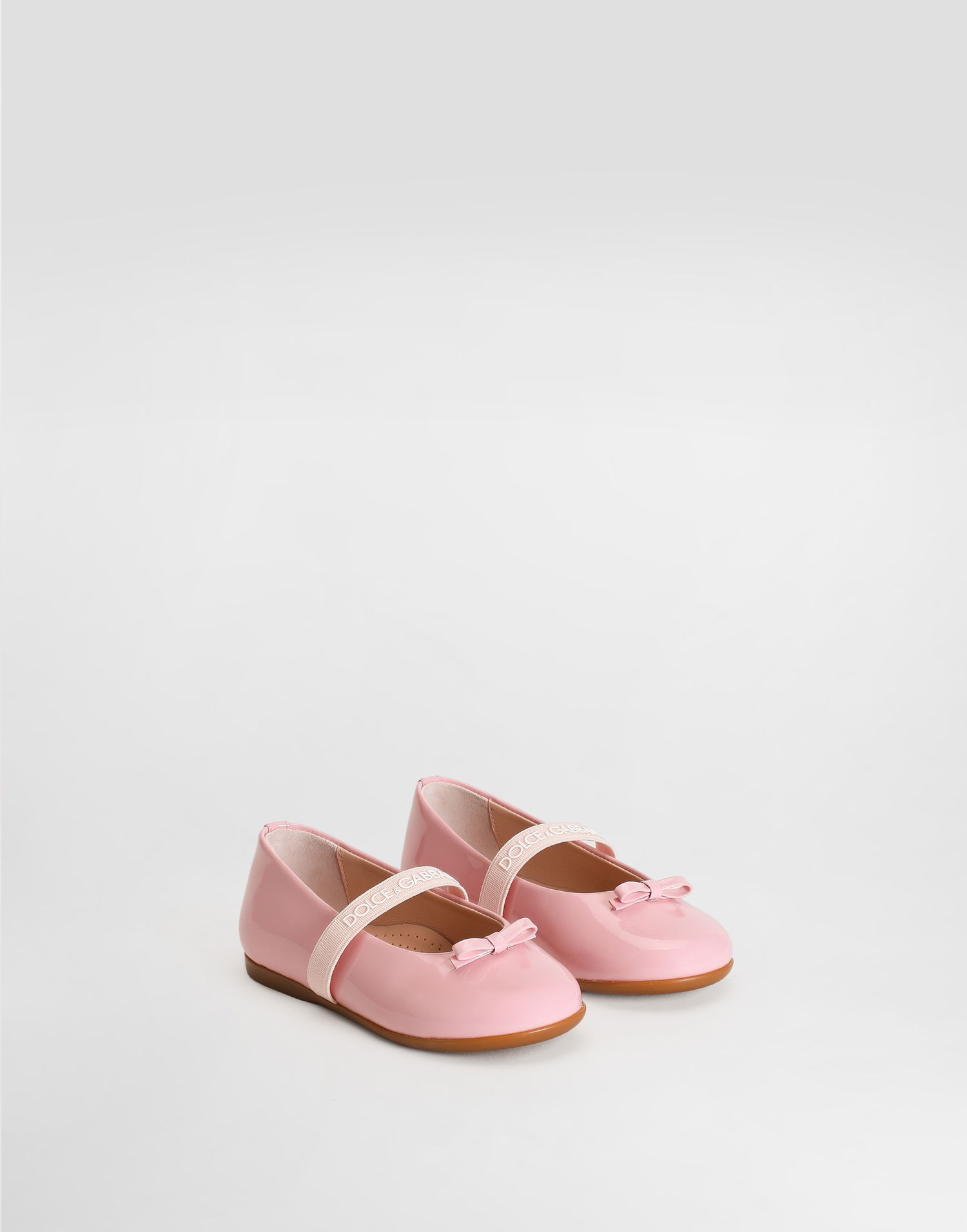 Sneakers og sko Dolce & Gabbana Dolce & Gabbana Patent Leather Ballet Flats For First Steps (19-26) Lyserød | D20093A483180416, 1