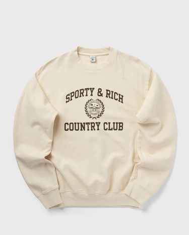 Sweatshirt Sporty & Rich Varsity Crest Crewneck Sweatshirt Beige | ST071511218CR01, 0