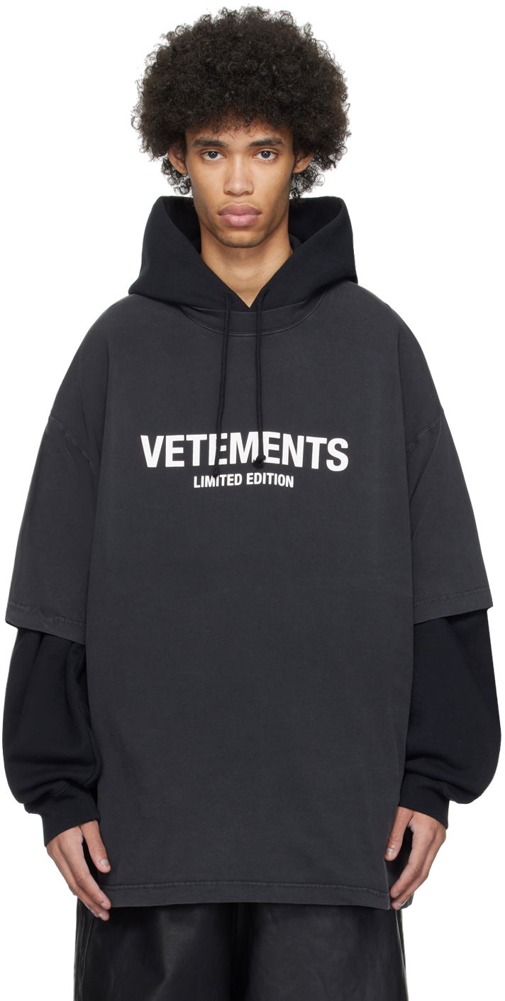 T-shirt VETEMENTS Printed T-Shirt Sort | UE64TR800K
