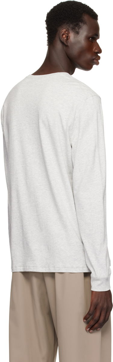 T-shirt SKIMS SKIMS Cotton Classic Long Sleeve T-Shirt Grå | LS-LST-6350M-LIGHT HEATHER GREY, 2