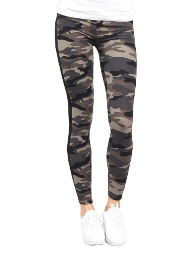 Bukser og jeans Urban Classics Ladies Camo Stripe Leggings Grå | TB1530 Grey