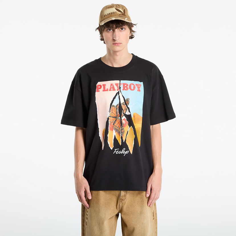 T-shirt Footshop Playboy x FTSHP Butterfly Covers Tee UNISEX Black Sort | FTSHP_527