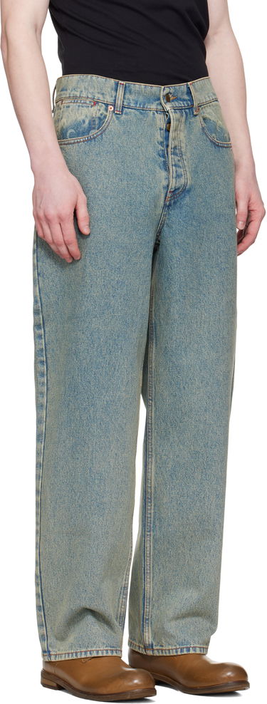Jeans Marine Serre Marine Serre Moon Laser Baggy Jeans Blå | MPA070A CDEN0003, 1