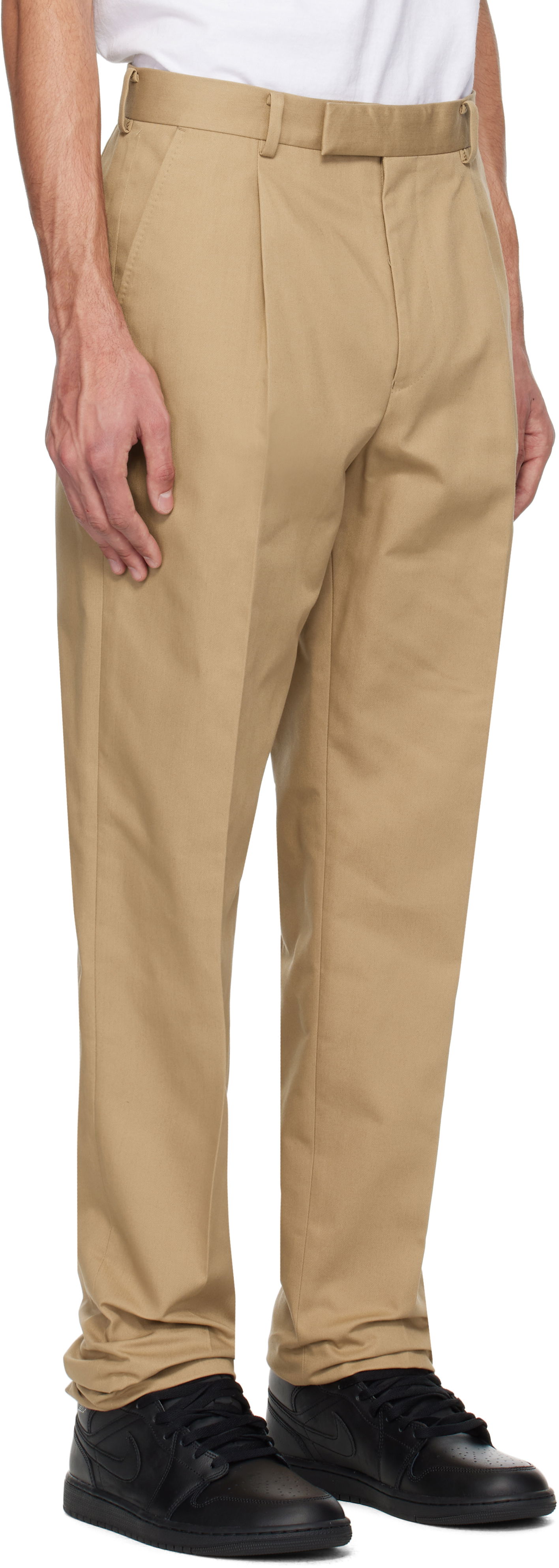 Bukser WACKO MARIA WACKO MARIA Pleated Trousers Beige | 25SSE-WMP-TR01, 1