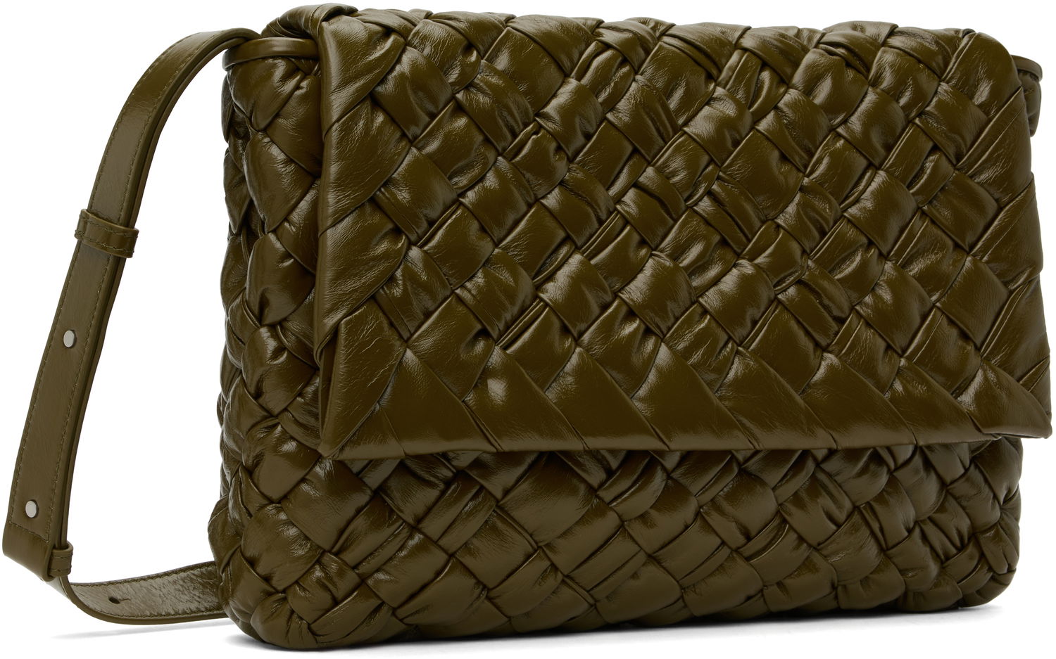 Skuldertaske Bottega Veneta Bottega Veneta Rumple Messenger Bag Grøn | 776519 V40T1 3348, 1