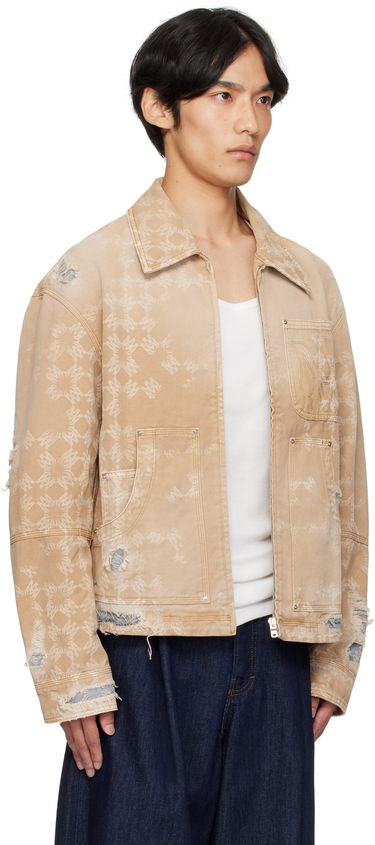 Jakke AMIRI AMIRI Repair Work Denim Jacket Blå | AMDNWJ1014, 4