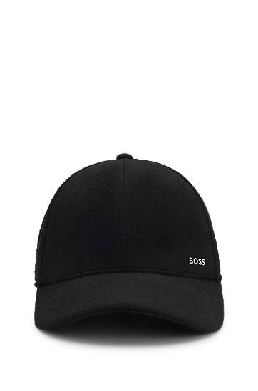 Kasket BOSS Wool-silk cap with twill lining Sort | 50550616