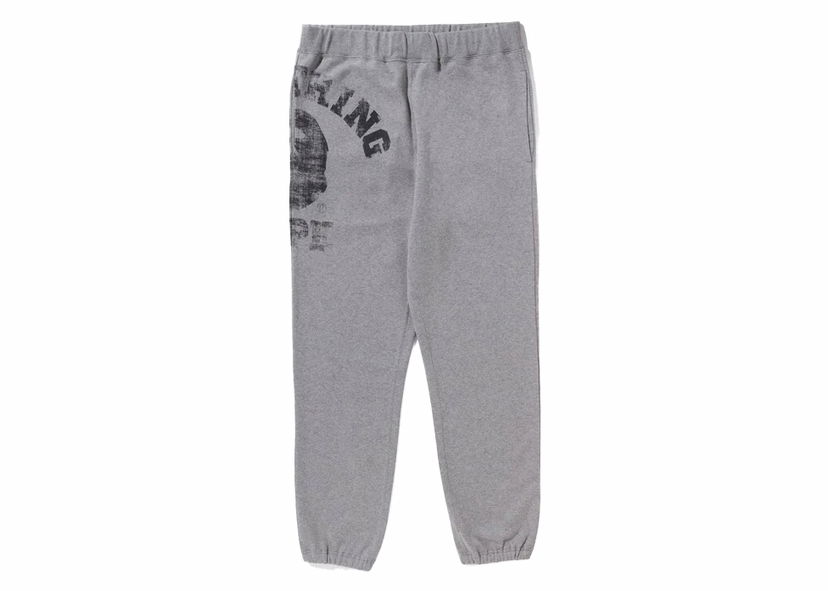 Joggingbukser BAPE BAPE Big College Sweat Pants Gray Grå | 1J80-152-001