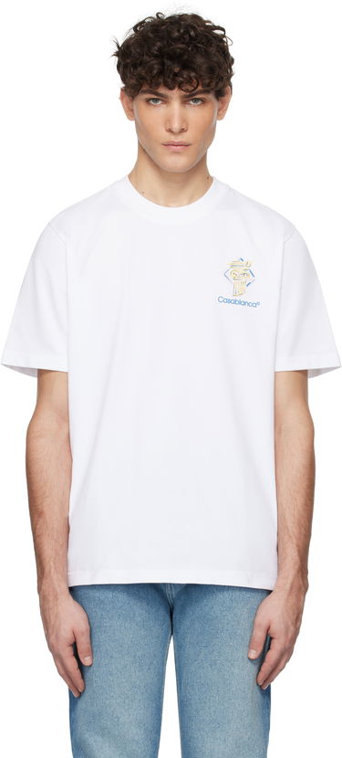 T-shirt Casablanca Diamond Column Graphic T-Shirt Hvid | MPS25-JTS-001-04, 0