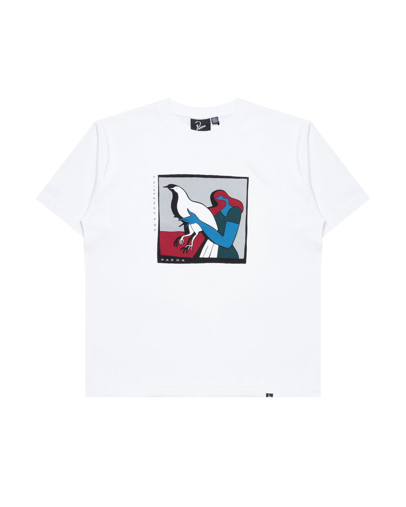 T-shirt By Parra Parra Chicken Heads Graphic T-Shirt Hvid | 53301