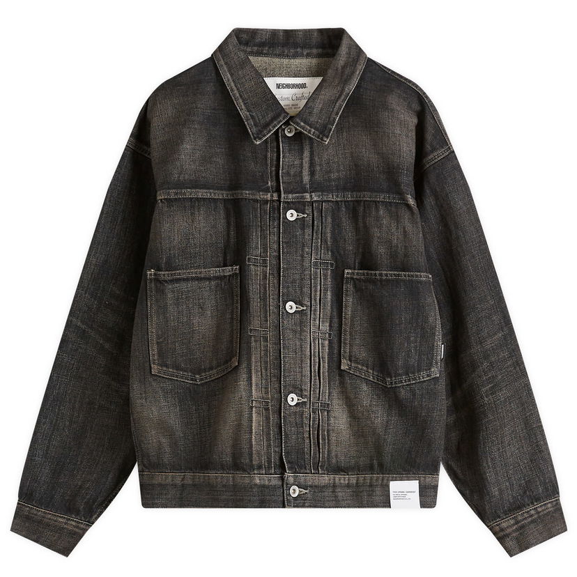 Jakke Neighborhood Neighborhood Washed Denim Type-2 Jacket, Size Large Sort | 251XBNH-JKM02-BLK