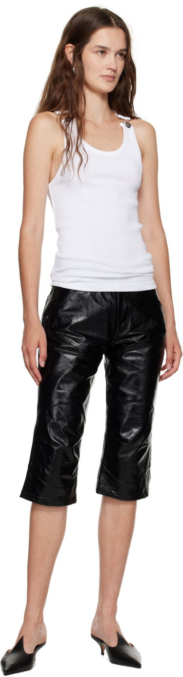 Tanktop Jean Paul Gaultier Jean Paul Gaultier Overall Buckles Ribbed Tank Top Hvid | 25/03-U-TO380-J014-01, 3
