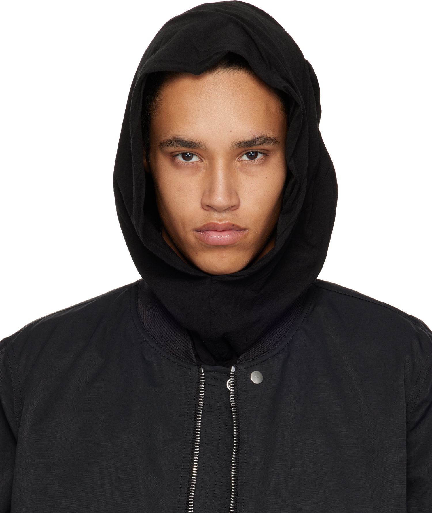 Bomberjakke Rick Owens Rick Owens DRKSHDW Hollywood Grace Hoodie Sort | DU01E3474 BHDB, 0