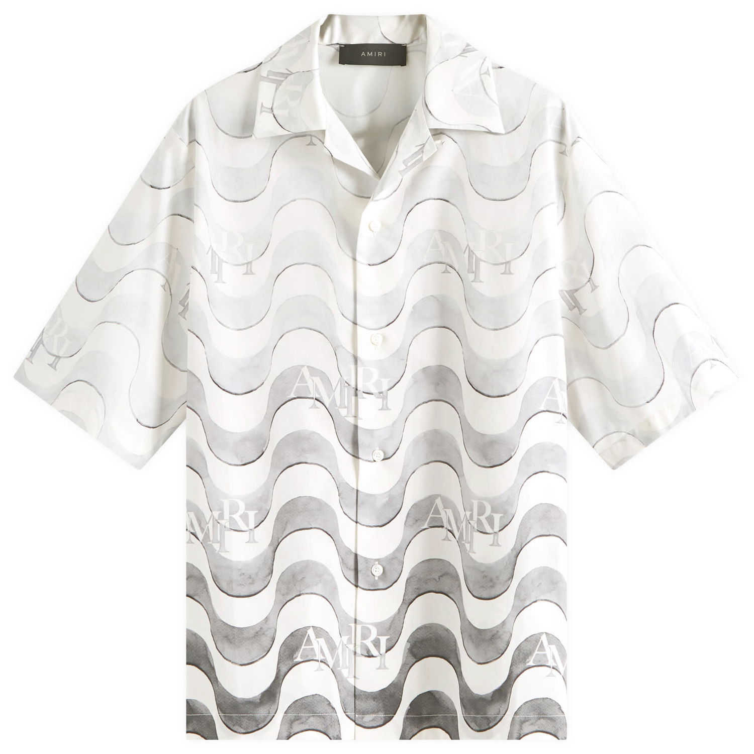 Skjorte AMIRI Staggered Wave Vacation Hvid | AMSTBW1012-030, 0