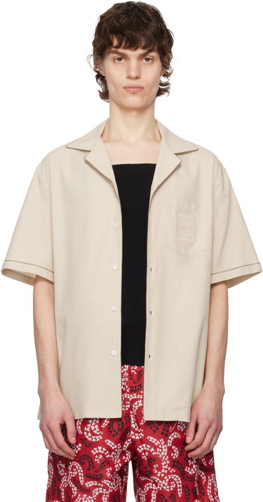 Skjorte LANVIN Lanvin Fluid Bowling Shirt Beige | RM-SI0119-6037-P25, 0