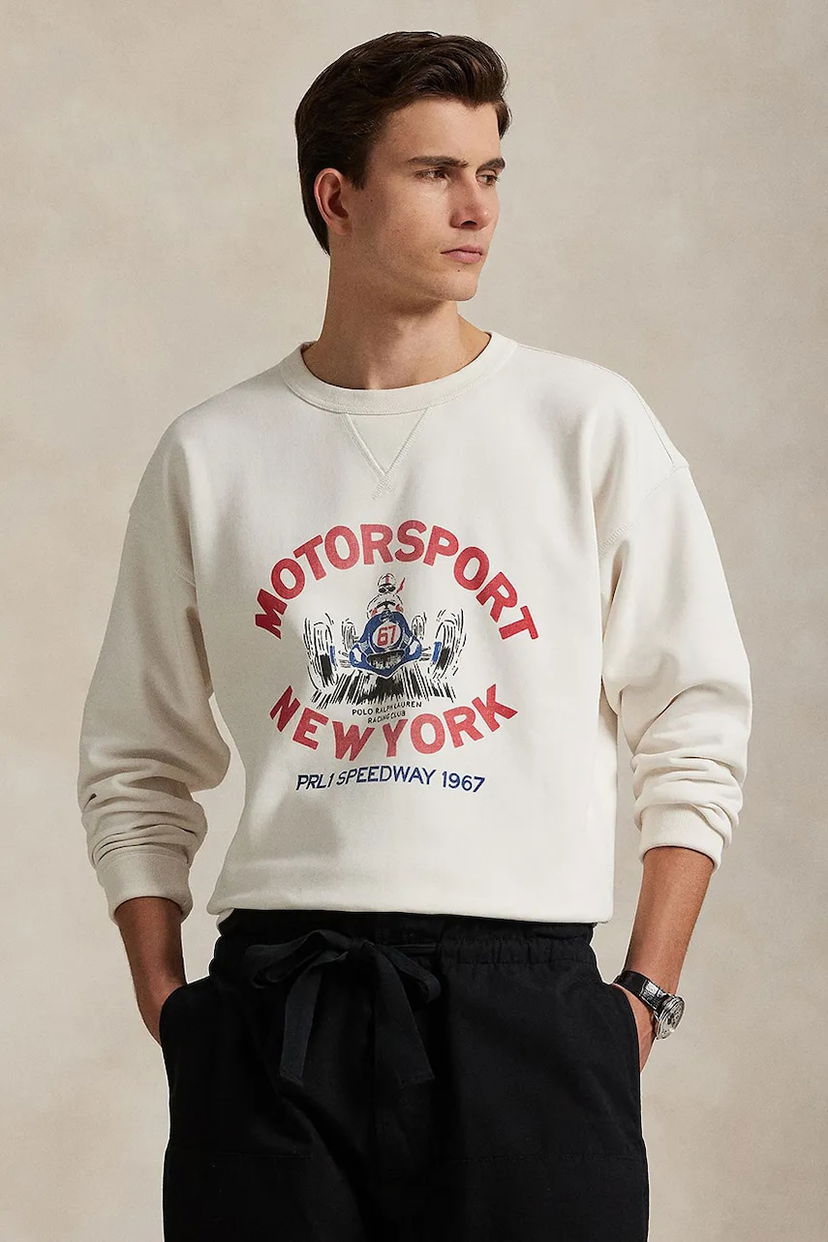 Sweatshirt Polo by Ralph Lauren Polo Ralph Lauren Long Sleeve Motorsport Graphic Sweatshirt Hvid | 710972336