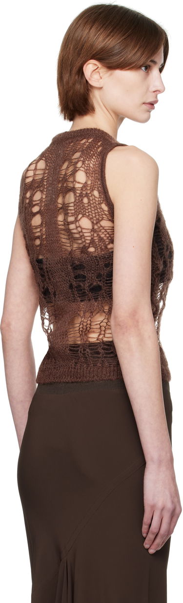 Sweater Rick Owens Rick Owens Hollywood Spider Knit Tank Top Brun | RP01E7608 KNETMH, 2
