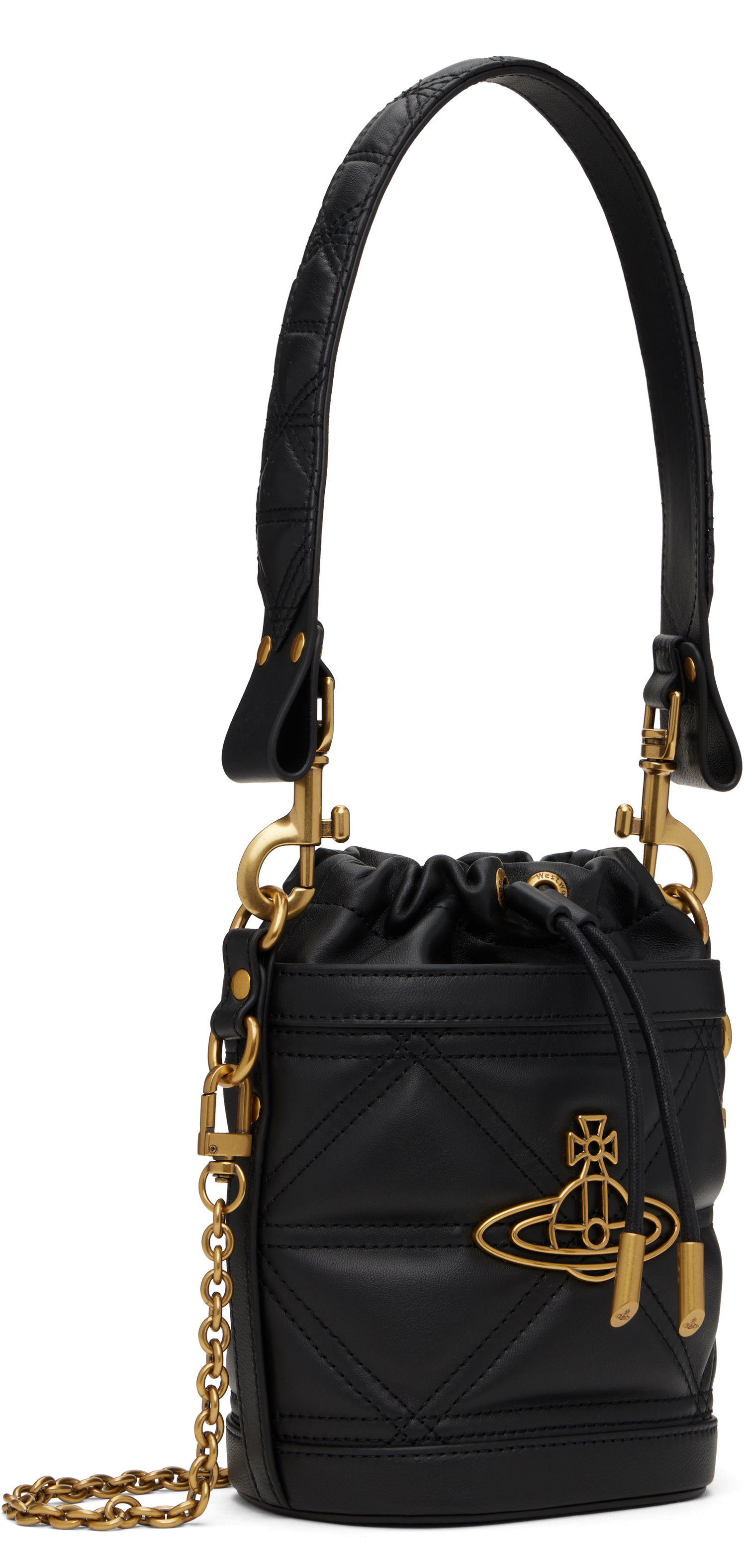 Håndtaske Vivienne Westwood Vivienne Westwood Kitty Small Bucket Bag Sort | 4C030009W-L006U-, 1
