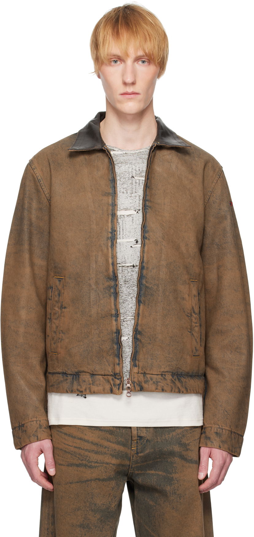 Jakke Diesel Diesel D-Rohe-S Denim Jacket Brun | A16845-09K82-01