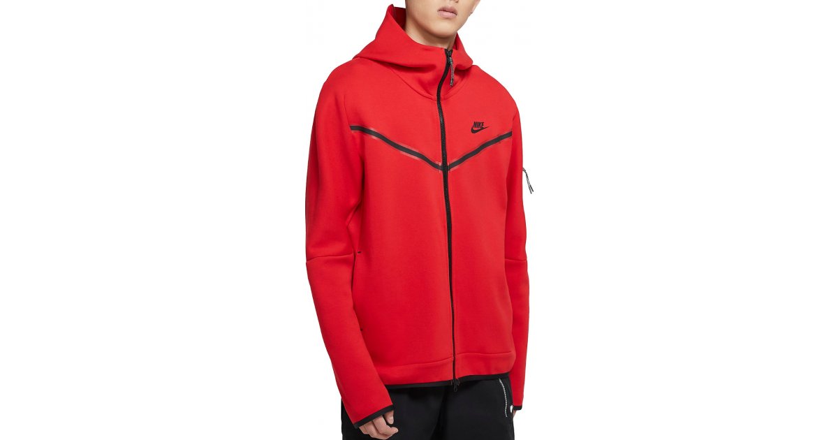 Sweatshirt Nike Sportswear Tech Fleece Hoodie Rød | cu4489-657, 1