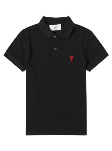 Polo skjorte AMI Small A Heart Polo Tee Sort | BFUPL001-760-001