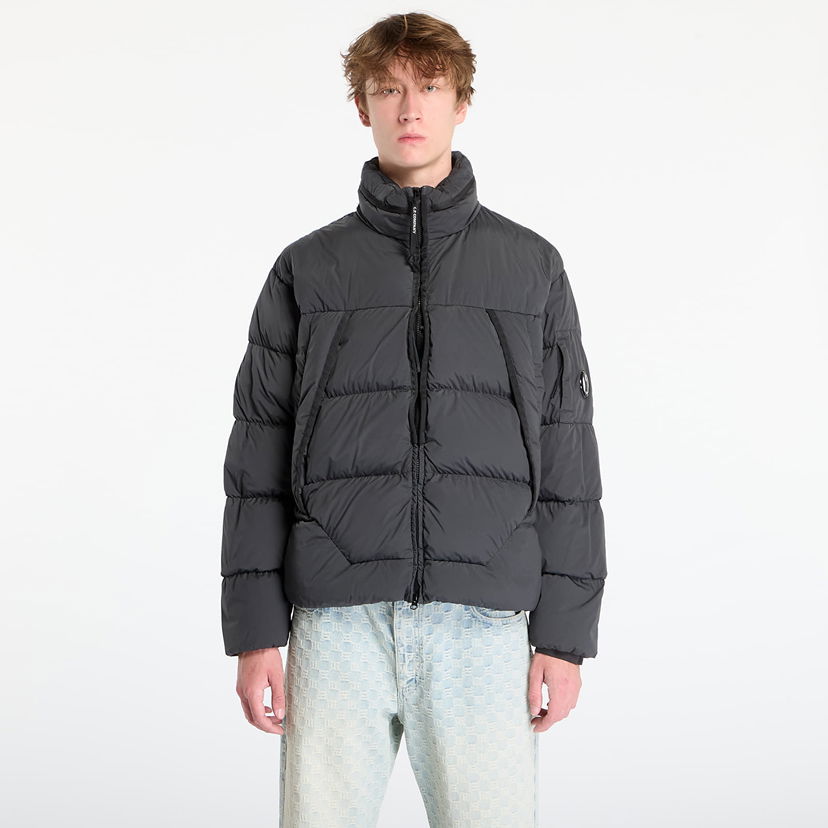 Puffer jakke C.P. Company Nycra-R Hooded Down Jacket Dark Shadow Grey Grå | 19CMOW239A005864G-978