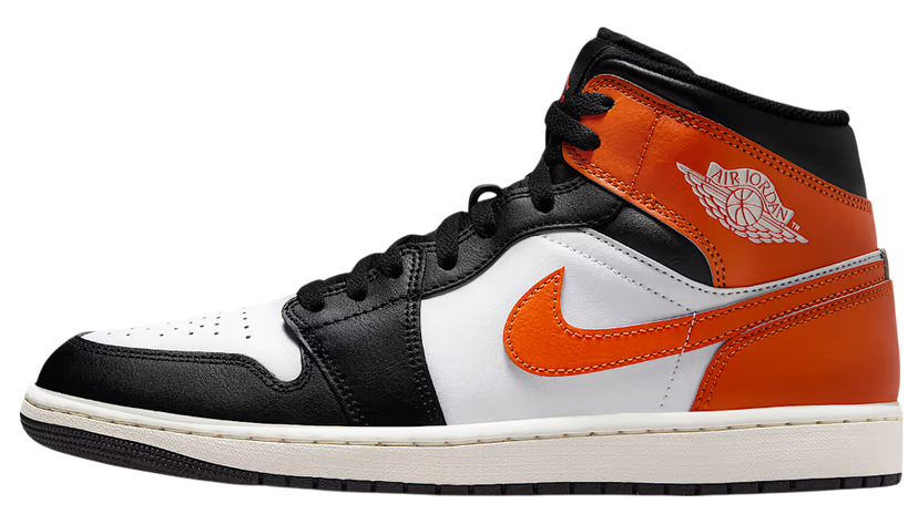 Sneakers og sko Jordan Jordan 1 Mid Black Toe Orange | DQ8426-801