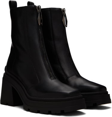 Skopleje Jimmy Choo Jimmy Choo Eugenie 80 Leather Boots Sort | EUGENIE 80 SQM, 3