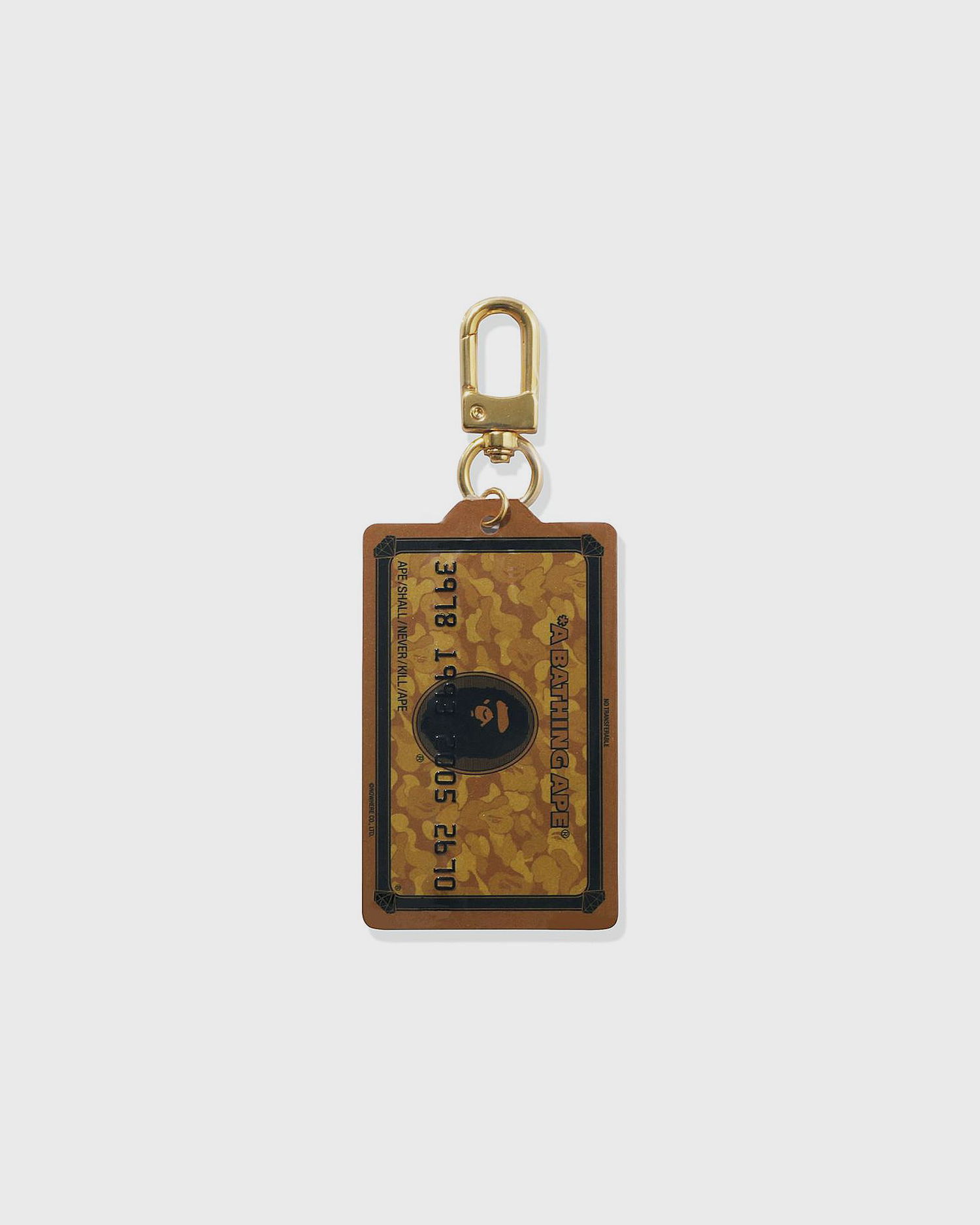 Nøgleringe BAPE A Bathing Ape Card Keychain Brun | 001GDL301006MGL, 0