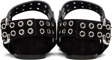 Skopleje Alaïa ALAÏA Biker Suede Ballerina Flats Sort | AA3A041CK177, 1