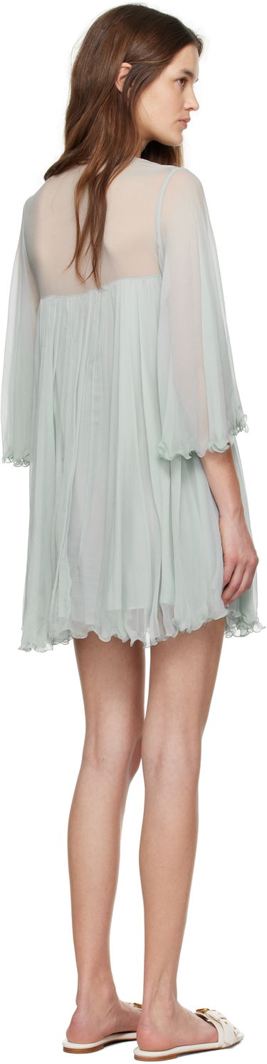 Kjole CHLOÉ Chloé Pleated Mini Dress Grøn | CH25SRO27116, 2