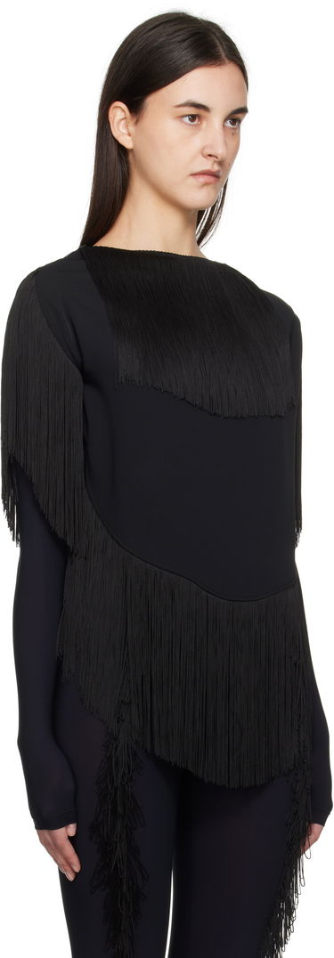 Sweater Maison Margiela MM6 Maison Margiela Fluid Fringe Blouse Sort | S52NC0351 S37977, 1