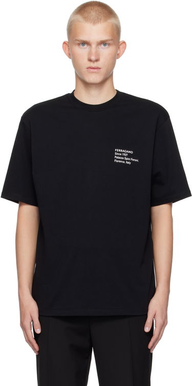 T-shirt FERRAGAMO Ferragamo Printed T-Shirt Sort | 777888, 0