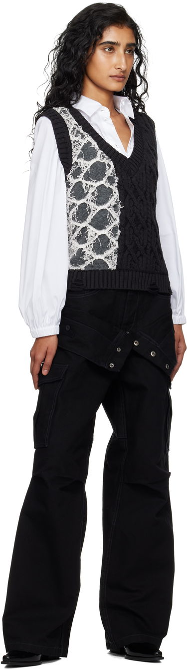 Vest Andersson Bell Andersson Bell Boucle Cable Patchwork Knit Vest Flerfarvet | atb1355w, 3