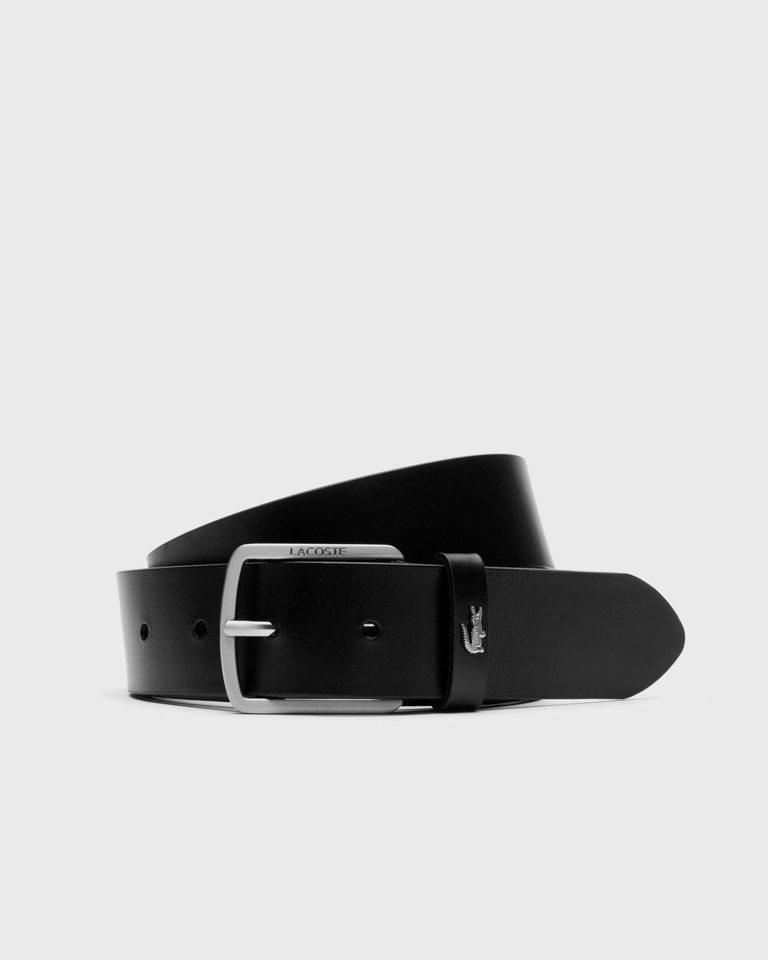 Bælter Lacoste Plain Leather Belt Sort | RC4082-000, 0